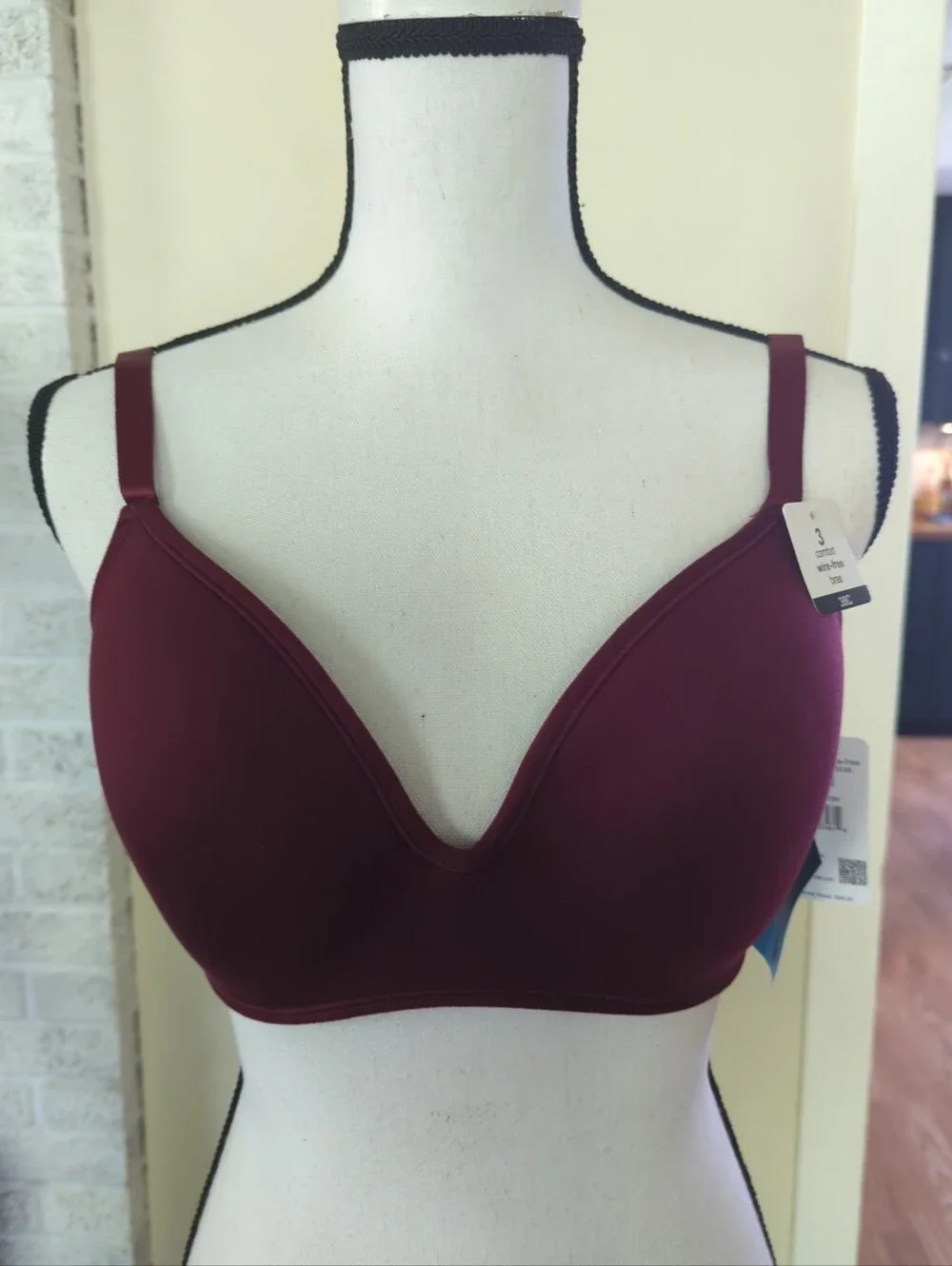 Rene Rofe Bra Size 38C Maroon Wire-free, Lightly Padded NWT - Picture 1 of 5